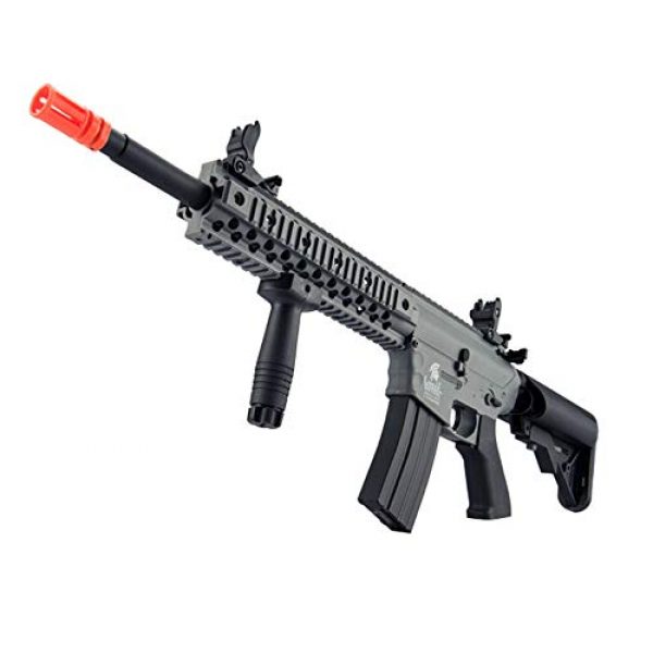 Lancer Tactical Airsoft Rifle 3 Lancer Tactical New Gen EVO 13.5" Barrel Free Float M4 Airsoft AEG (QuadRail_Gray)