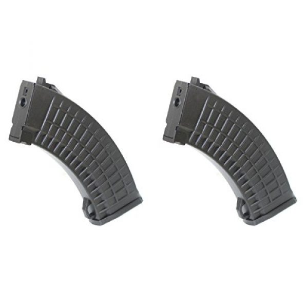 Airsoft Shopping Mall Airsoft Gun Magazine 1 Airsoft Shooting Gear 2pcs Pack CYMA 150rd Mid-Cap Waffle Magazine for AK-Series AEG Black