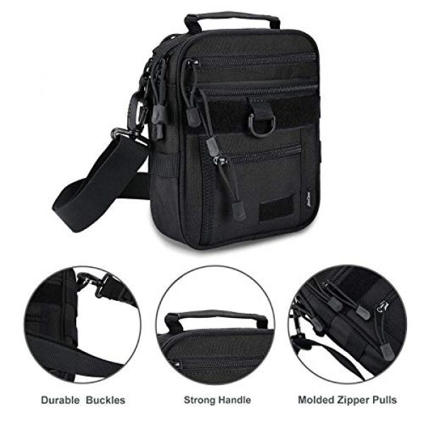 ProCase Pistol Case 2 ProCase Pistol Bag Ammo Accessories Pouch Bundle with Tactical Pistol Mag Pouch Submachine Gun Magazine Bag -Black