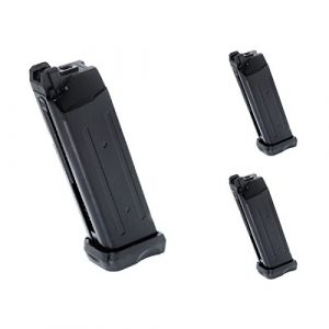 Airsoft Shopping Mall Airsoft Gun Magazine 1 Airsoft Shooting Gear APS 3pcs 23rd CO2 Mag Magazine for Action Combat Pistol ACP601 Black