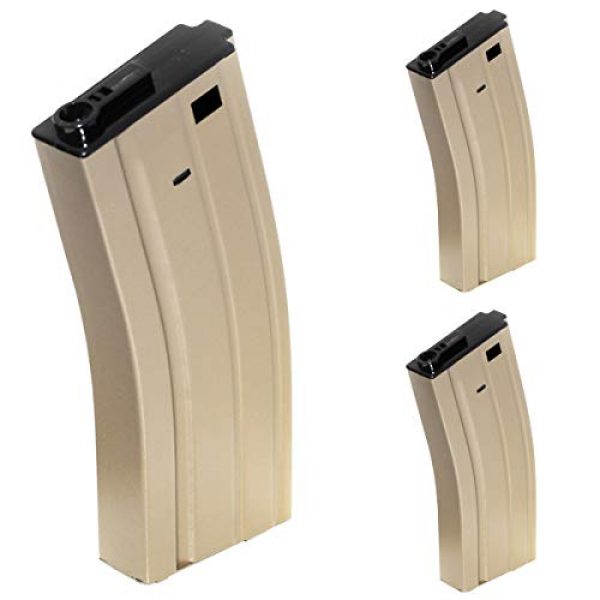 Airsoft Shopping Mall Airsoft Gun Magazine 1 Airsoft Shooting Gear 3pcs 70rd Mid-Cap Mag Magazine for G&P ICS Classic Army Tokyo Marui M4 M16 Series AEG Dark Earth Tan