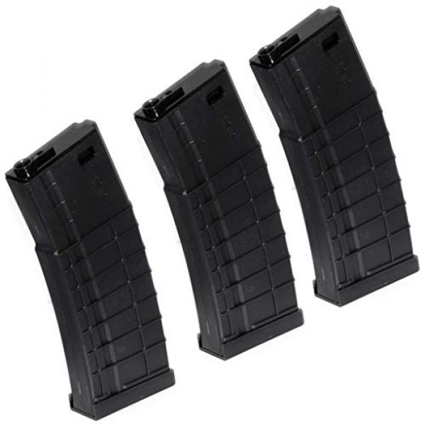 Airsoft Gang Airsoft Gun Magazine 1 Airsoft Parts CYMA 3pcs 150rd Plastic Waffle Mag Mid-Cap Magazine for CYMA, APS, D-Boys, JG, Golden Eagle, E&C, G&P, ICS, Classic Army, Tokyo Marui M4 M16 Series AEG Black
