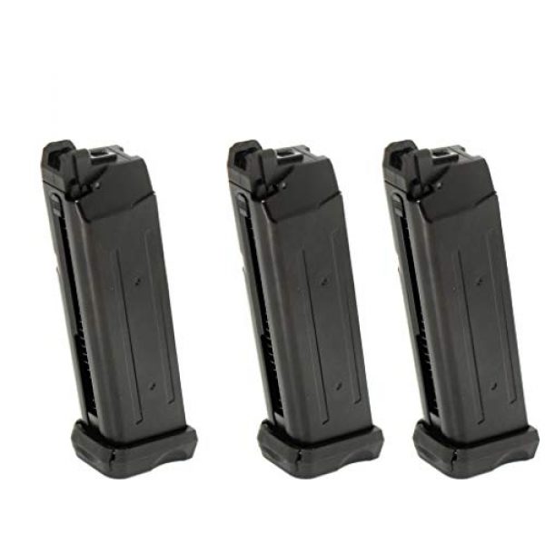 Generica Airsoft Gun Magazine 1 Generica Airsoft Spare Parts APS 3pcs 23rd Dual Power CO2 Magazine for ACP601 ACP606 A-Cap Z1-Cap Black Hornet Dragonfly Scorpion Shark Spyder X1-Cap/Tokyo Marui/WE/Armorer Works Black