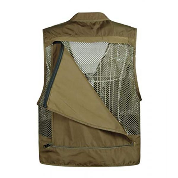 DAFREW Airsoft Tactical Vest 5 DAFREW Men Outdoor Sport Multi-Pocket Mesh Vest Fly Fishing Photography Shooting Travel Quick-Dry Jacket Waistcoat (Color : Shallow Army Green, Size : M)