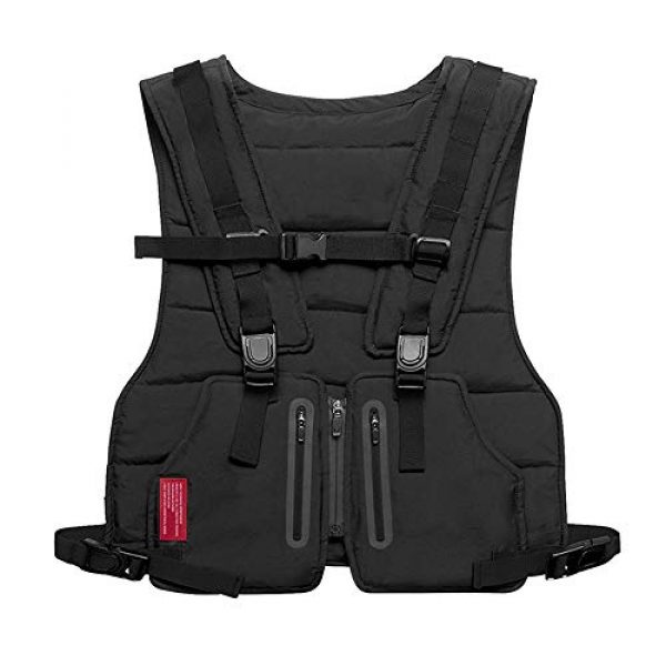 Armiya Airsoft Tactical Vest 1 Mens Molle Tactical Military Chest Rig Law Enforcement Work Reflective Vest Combat Condor Security Training Tool Pouch for Outdoor Paintball CS Game Airsoft Climbing Hiking (Black)