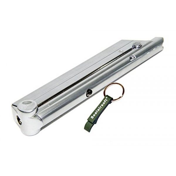 WE Airsoft Gun Magazine 1 WE 15rds Gas Airsoft Magazine For P08 GBB Series Silver -Mobile Ring Included
