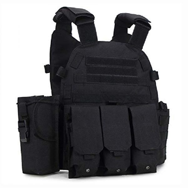 BGJ Airsoft Tactical Vest 5 Tactical 6094 Molle Vest Military Combat Body Armor Vest Army Airsoft Paintball Wargame Plate Carrier Vest Hunting Accessories