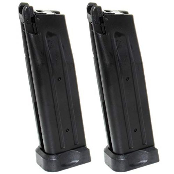 Airsoft Gang Airsoft Gun Magazine 1 Airsoft Parts 2pcs 30rd Gas Mag Magazine for Army R501 KJ KP-05 Zeon WE Armorer Works Tokyo Marui Hi-Capa 5.1 GBB Pistol