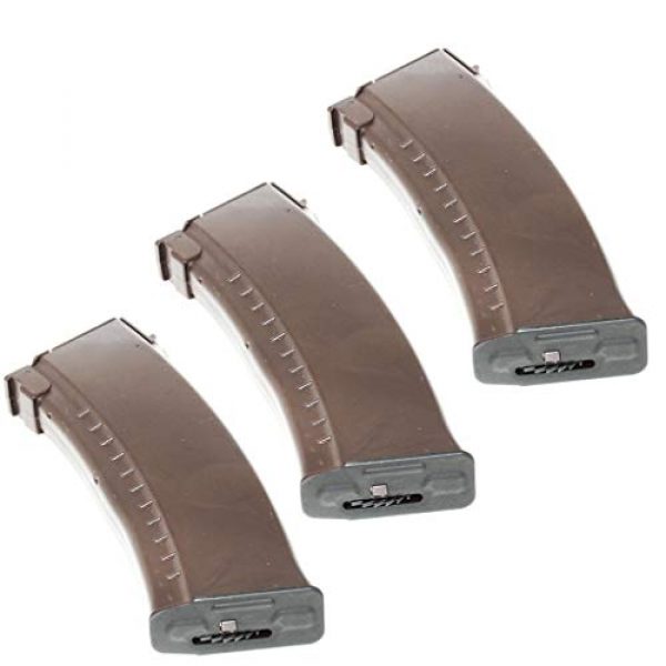 Generica Airsoft Gun Magazine 1 Airsoft Spare Parts CYMA 3pcs 500rd Map Hi-Cap Magazine for APS Tokyo Marui ICS AK Series AEG Dark Brown