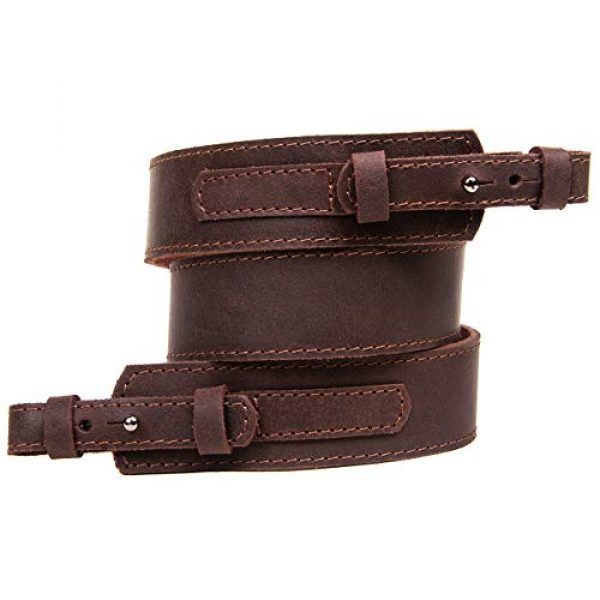 Free2Buy Airsoft Gun Sling 5 Free2Buy Rifle Sling Gun Shoulder Genuine Leather Adjustable Belt for Hunting Outdoor Tactical Shotgun Sling Strap Shotgun Embossed