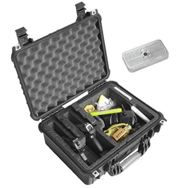 Case Club Pistol Case 2 Case Club Waterproof 2 Pistol Case & Accessory Pocket with Silica Gel