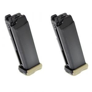 Airsoft Shopping Mall Airsoft Gun Magazine 1 Airsoft Shooting Gear APS 2pcs 23rd CO2 Mag Magazine for Action Combat Pistol ACP601 Black/Green OD