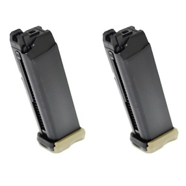 Airsoft Shopping Mall Airsoft Gun Magazine 1 Airsoft Shooting Gear APS 2pcs 23rd CO2 Mag Magazine for Action Combat Pistol ACP601 Black/Green OD