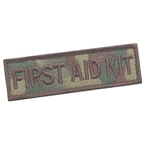 LEGEEON Airsoft Morale Patch 1 LEGEEON Multicam First Aid Kit 1x3.5 IFAK Medical Medic EMS Morale Tactical USA Army Military Touch Fastener Cap Patch
