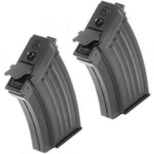 Airsoft Gang Airsoft Gun Magazine 1 Airsoft Parts 2pcs 230rd Mag Short Type Hi-Cap Magazine for AK-Series AEG Black