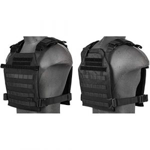 Lancer Tactical Airsoft Tactical Vest 1 Lancer Tactical Polyester Airsoft QR Lightweight Tactical Vest Nylon Black Adjustable Combat Training