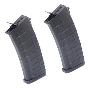 Generica Airsoft Gun Magazine 1 Airsoft Spare Parts 2pcs Pack CYMA 450rd Hi-Cap Waffle Magazine for AK-Series AEG Black