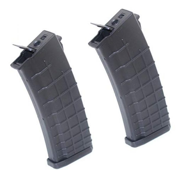 Generica Airsoft Gun Magazine 1 Airsoft Spare Parts 2pcs Pack CYMA 450rd Hi-Cap Waffle Magazine for AK-Series AEG Black