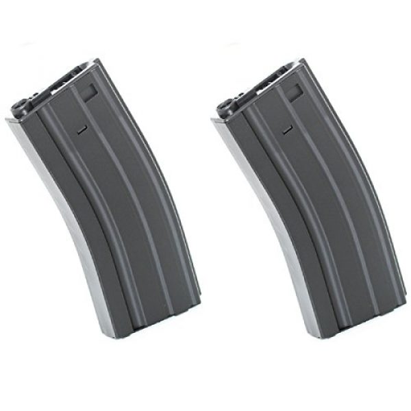 Airsoft Shopping Mall Airsoft Gun Magazine 1 Airsoft Shooting Gear E&C 2pcs 300rd Hi-Cap Mag Magazine For M-Series AEG Black