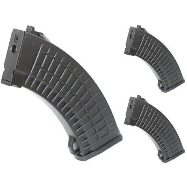 Airsoft Shopping Mall Airsoft Gun Magazine 1 Airsoft Shooting Gear 3pcs Pack CYMA 150rd Mid-Cap Waffle Magazine for AK-Series AEG Black