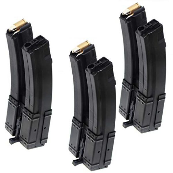 Airsoft Gang Airsoft Gun Magazine 1 Airsoft Parts 3pcs Pack CYMA 560rd Hi-Cap Long Dual Magazine for MP5-Series AEG Black