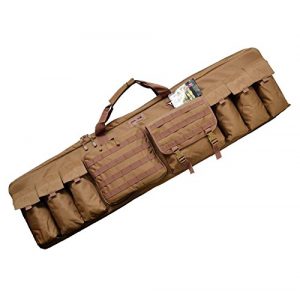 Explorer Cases Rifle Case 1 Explorer 3 Rifles Case Padded Long Tactical Carrying Military Backpack Bag with YKK Zippers with Storage MOLLE Pouches