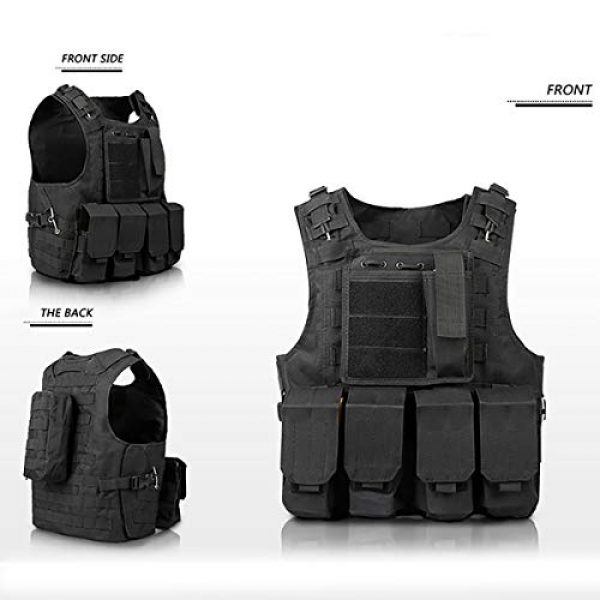 mimeng Airsoft Tactical Vest 2 mimeng Tactical Protective Vest CS Outdoor Training Equipment Fishing Hunting Strength Training Safety Protective Vest