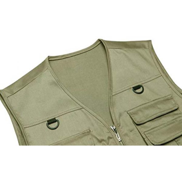 DAFREW Airsoft Tactical Vest 4 DAFREW Men's Vest Camera Vest Outdoor Leisure Fishing Vest Multi-Pocket Vest (Color : Red, Size : M)