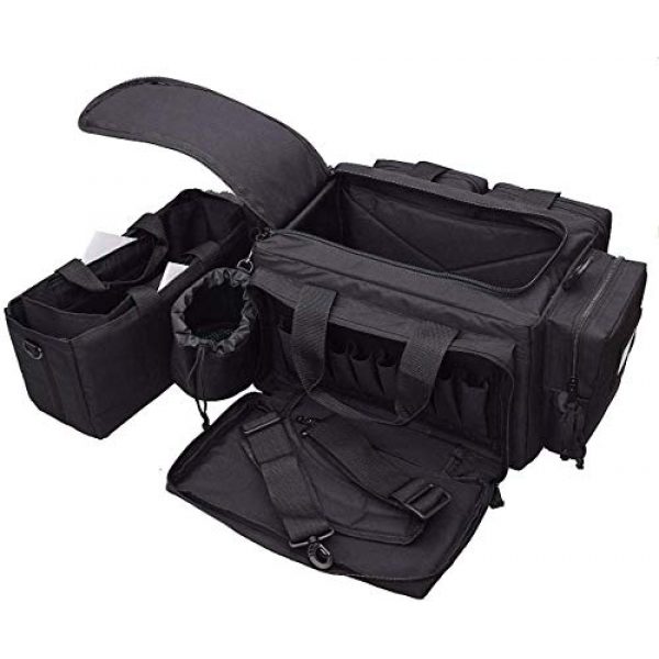 3S Tactical Pistol Case 5 Range Bag Gun Ammo Bag Large Tactical Pistol Duffle Handgun Carrying Case Shooting Bag 24"x17"x10"