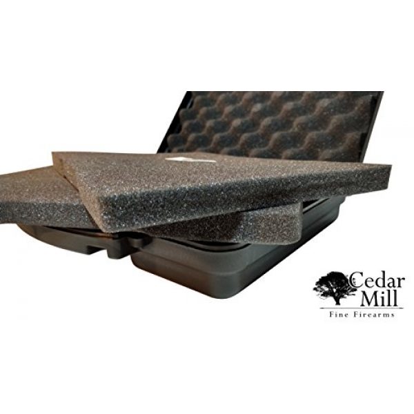 Cedar Mill Fine Firearms Pistol Case 5 Replacement Pick & Pluck Foam Insert Closed Cell Cubed Blocks High-Density Thick Padding Sheet for Pistol Rifle Handgun Airsoft Shotgun AR15 Accessories Storage Box Hard Gun Case