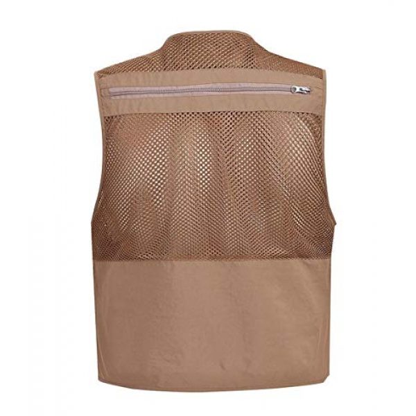 DAFREW Airsoft Tactical Vest 2 DAFREW Mesh Vest Multi-Function Quick-Drying Vest Outdoor Leisure Fishing Vest Multi-Pocket Breathable Vest (Color : Khaki, Size : XL)