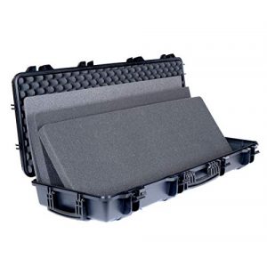 Cedar Mill Fine Firearms Rifle Case 1 Cedar Mill Firearms - Slim Double Rifle Carbine Case for Scoped Rifles 2 Guns/Shotgun | Tactical SOCOM Black | Perfect Hard case Safe Airsoft Accessories with Wheels, Carry Handle, Lockable