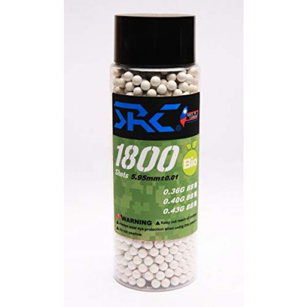 SRC Airsoft BB 3 SRC 0.40G Perfect [BIO Heavy] BB Tested Precision Biodegradable 6mm Airsoft BBS
