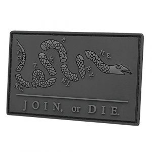 LEGEEON Airsoft Morale Patch 1 LEGEEON Blackout Join or Die PVC Snake Benjamin Franklin American Revolution War Morale Tactical Rubber Patch
