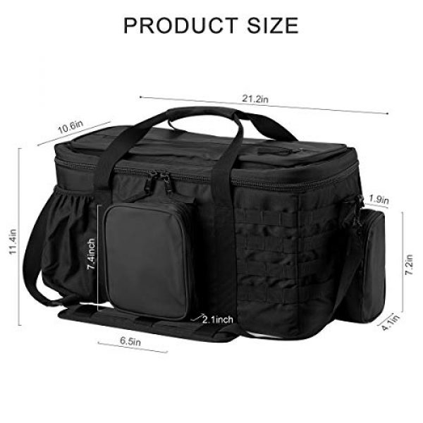 YumyKit Pistol Case 5 YumyKit Pistol Range Bag Tactical-Shooting Large Handguns Duffle Bag, Deluxe Padded Shooting Range Ammo Gear Accessories Pouch for Hunting Shooting Range Sport