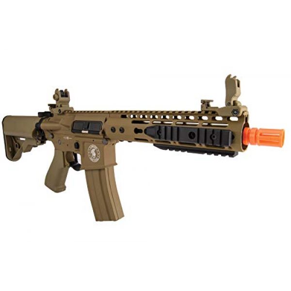 Lancer Tactical Airsoft Rifle 6 Lancer Tactical Proline 9" KeyMod with Picatinny M4 Carbine AEG Airsoft Rifle Tan 395 FPS