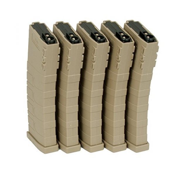 G&G Airsoft Gun Magazine 1 G&G GR16 120-ROUND MID-CAP 6mm Airsoft AEG MAGAZINE (Tan, 5pk)