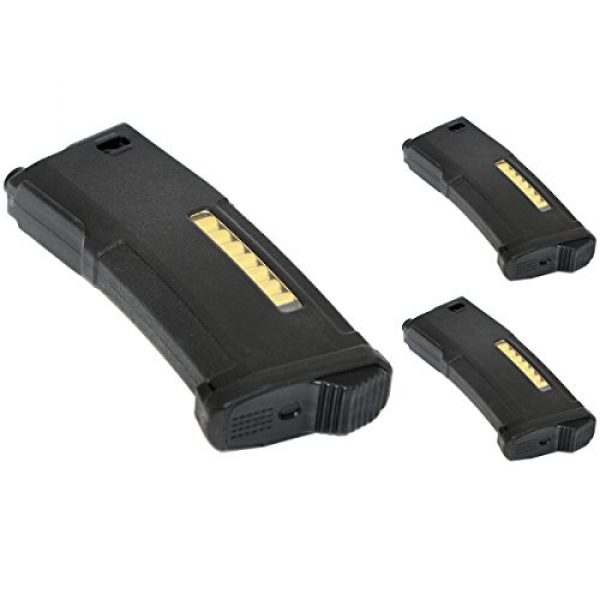 Airsoft Shopping Mall Airsoft Gun Magazine 1 Airsoft Shooting Gear 3pcs Pack PTS EPM 150rd Enhanced Polymer Magazine AEG Black