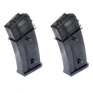 Airsoft Shopping Mall Airsoft Gun Magazine 1 Airsoft Shooting Gear 2pcs 470rd Mag Hi-Cap Magazine For Jing Gong (JG) G36 Series AEG Black