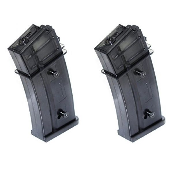 Airsoft Shopping Mall Airsoft Gun Magazine 1 Airsoft Shooting Gear 2pcs 470rd Mag Hi-Cap Magazine For Jing Gong (JG) G36 Series AEG Black