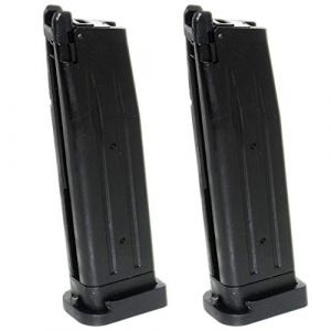 Airsoft Gang Airsoft Gun Magazine 1 Airsoft Parts 2pcs 30rd Gas Mag Magazine for Army R601 KJ KP-05 Zeon WE Armorer Works Tokyo Marui Hi-Capa 5.1 GBB Pistol