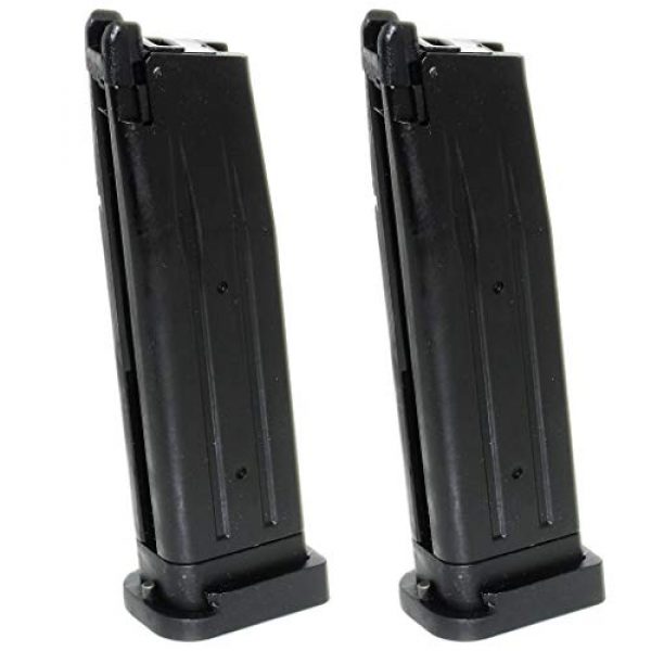 Airsoft Gang Airsoft Gun Magazine 1 Airsoft Parts 2pcs 30rd Gas Mag Magazine for Army R601 KJ KP-05 Zeon WE Armorer Works Tokyo Marui Hi-Capa 5.1 GBB Pistol