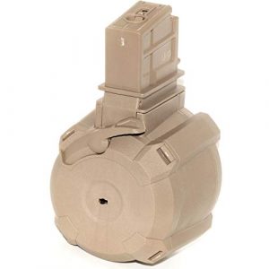 Generic Airsoft Gun Magazine 1 Airsoft Spare Components Battleaxe 1400rd Sound Control Electric Drum Magazine for G36 AEG Dark Earth