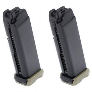 Airsoft Gang Airsoft Gun Magazine 1 Airsoft Parts APS 2pcs 23rd CO2 Magazine for ACP601 ACP606 A-Cap Z1-Cap Black Hornet Dragonfly Scorpion Shark Spyder X1-Cap/Tokyo Marui/WE/Armorer Works Black/Green OD