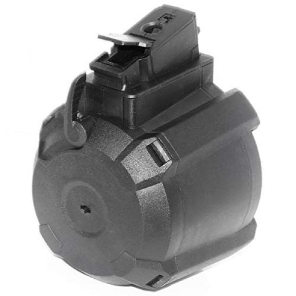 Airsoft Shopping Mall Airsoft Gun Magazine 1 Airsoft Shooting Gear Battleaxe 1400rd Sound Control Electric Drum Magazine for JG(Jing Gong), Classic Army, ICS, APS, D-Boys, CYMA, Tokyo Marui AK Series AEG Black
