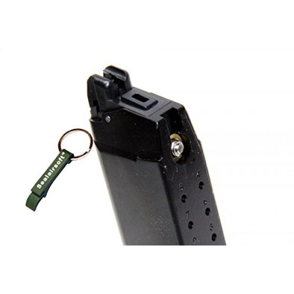 WE Airsoft Gun Magazine 2 WE 20rds Gas Airsoft Magazine G19 G23 GBB Series Black -Mobile Ring Included