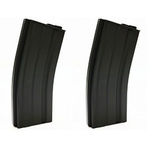 Airsoft Shopping Mall Airsoft Gun Magazine 1 Airsoft Shooting Gear 2pcs Pack E&C 30rd Mid-Cap Magazine for M-Series AEG Black