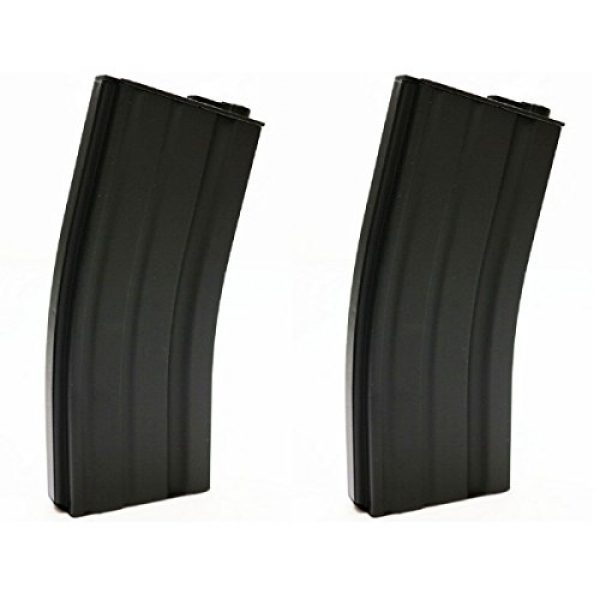 Airsoft Shopping Mall Airsoft Gun Magazine 1 Airsoft Shooting Gear 2pcs Pack E&C 30rd Mid-Cap Magazine for M-Series AEG Black