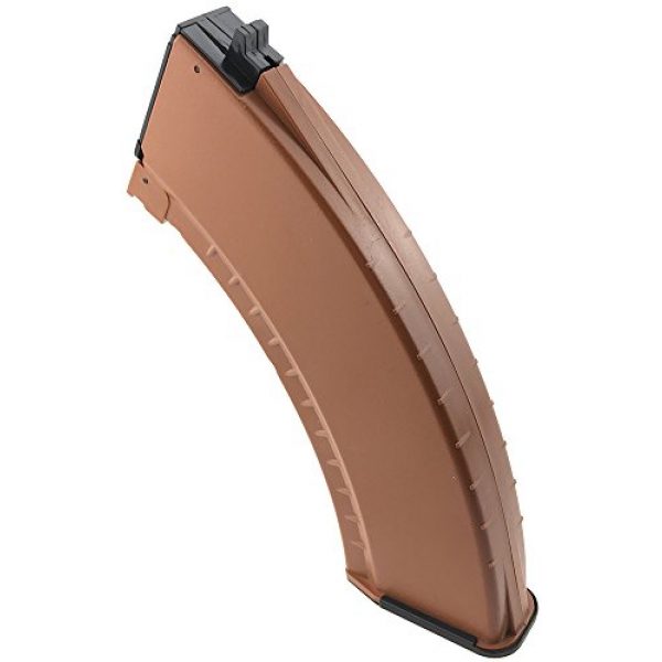 SportPro Airsoft Gun Magazine 4 SportPro 550 Round Polymer AKM Style High Capacity Magazine for AEG AK47 AK74 Airsoft - Brown
