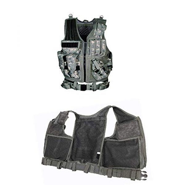 OURLITIME Airsoft Tactical Vest 7 OURLITIME Airsoft Tactical Vest, Tactical Vest Multi-Pocket SWAT Army CS Hunting Vest Camping Hiking Accessories Outdoor Hunting Hiking Camping Equipment